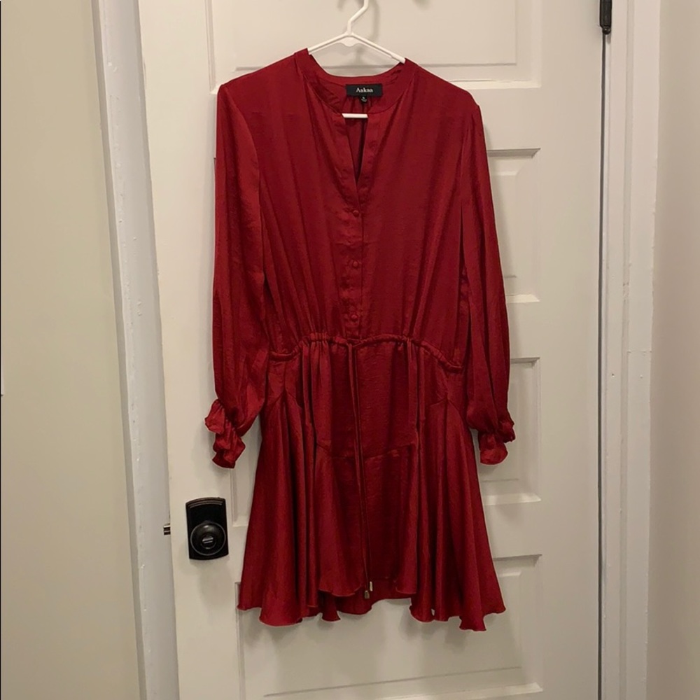 Aakaa red dress with cinched waist (from VICI)